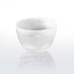 Deep Small Bowl- White Swirl