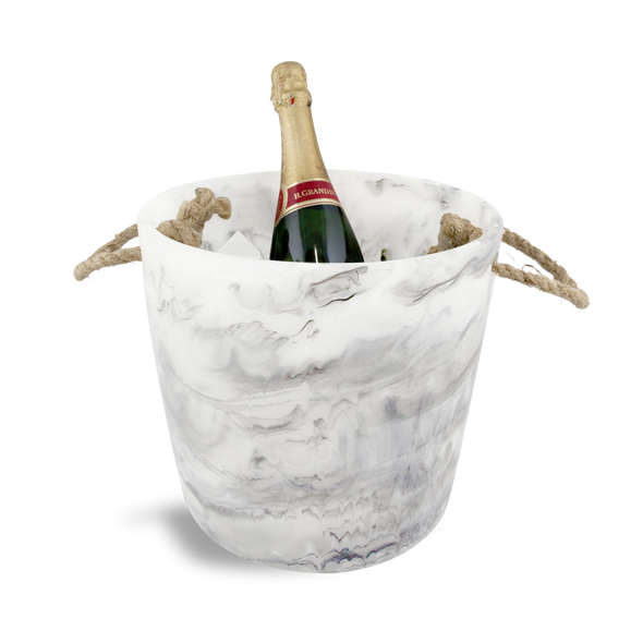 Classical Ice Bucket- White Swirl