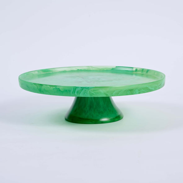 Footed Cake Plate Large- Peridot