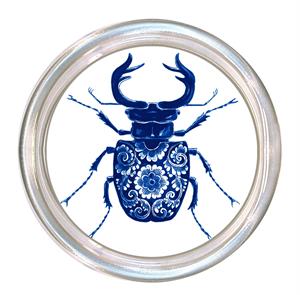 Delft Blue Beetle Coaster