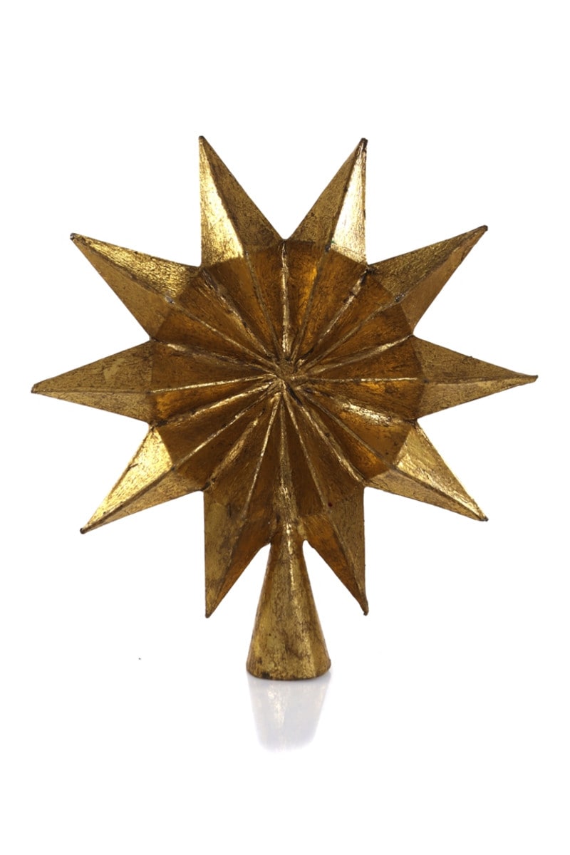Yesteryear Tree Top, Antique Gold Large