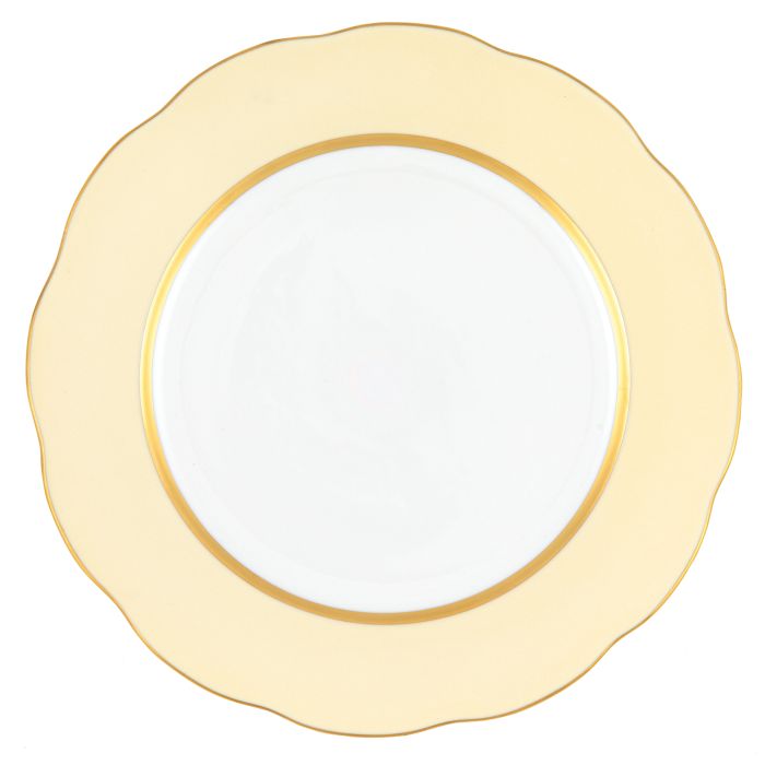 Herend SIlk Ribbon Service Plate, Beige