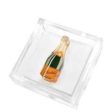 Cocktail Napkin Holder- Bubbly