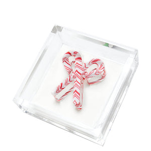 Cocktail Napkin Holder- Candy Canes