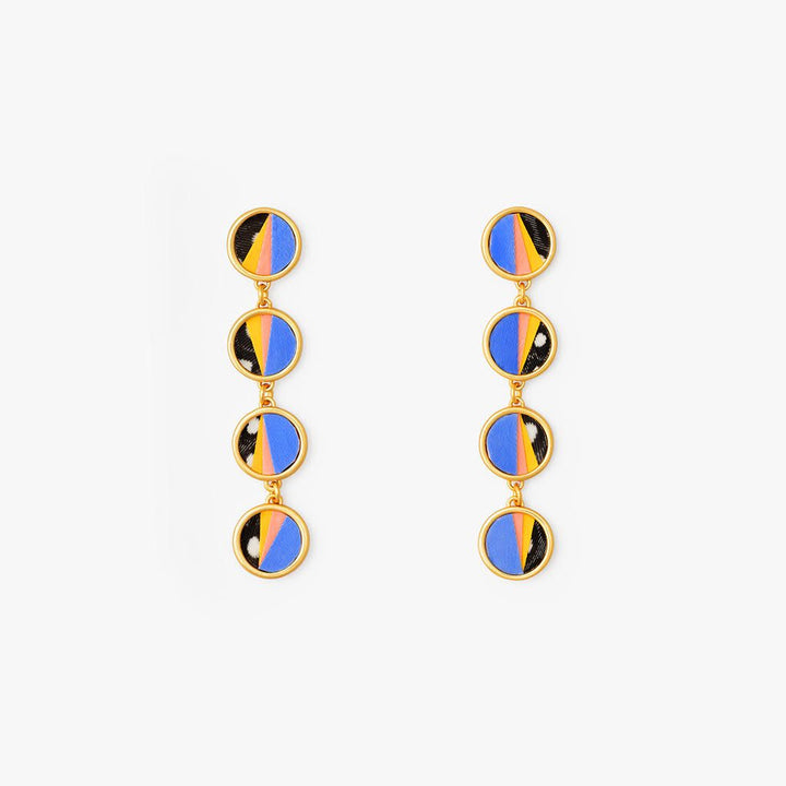Brackish Carmichael Village Round Bezel Drop Earring