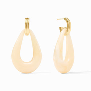 Carnaby Doorknocker Earring, Ivory