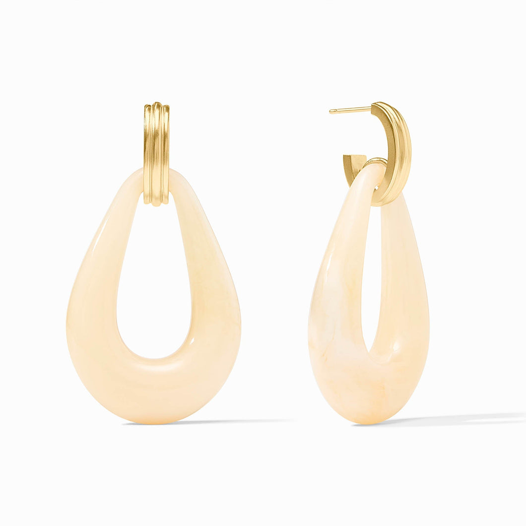Carnaby Doorknocker Earring, Ivory