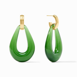 Carnaby Doorknocker Earring, Palmetto Green