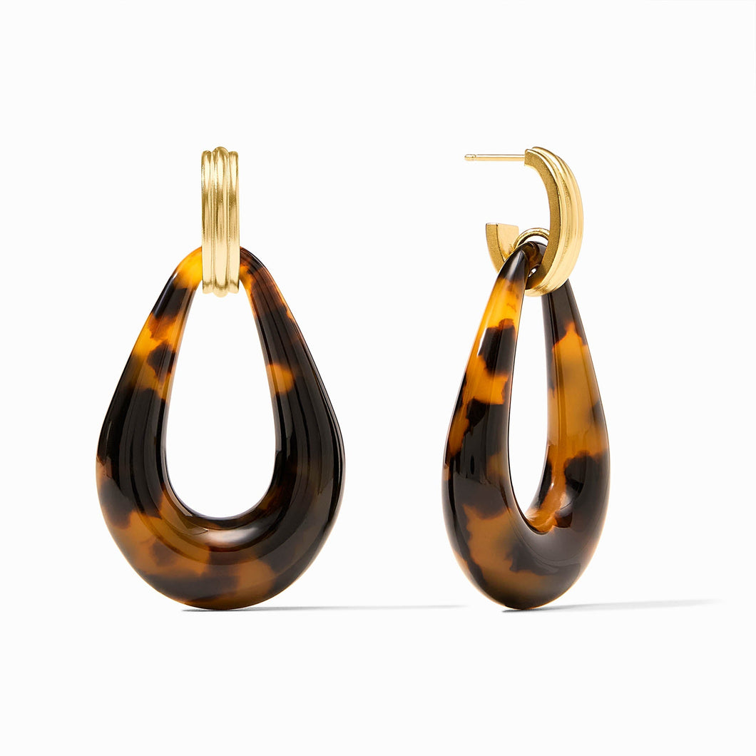Carnaby Doorknocker Earring, Tortoiseshell