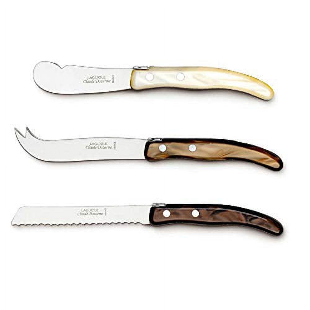 Box of Berlingot 3 Piece Breakfast Set, Natural Handle