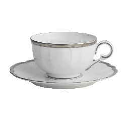 Mottahedeh Colette Platinum Cup & Saucer