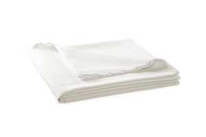 Matouk Diamond Pique Queen Coverlet, Bone