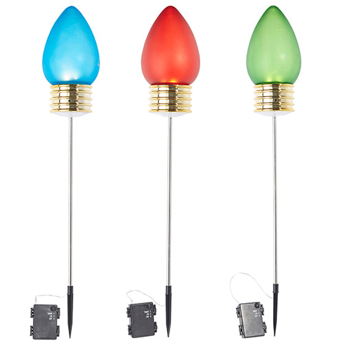 Lighted Frosted Christmas Light Pick