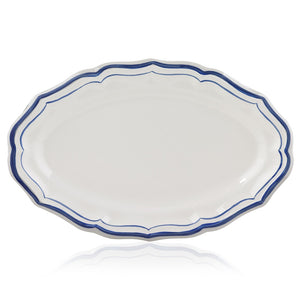 Gien Filet Indigo Oval Platter