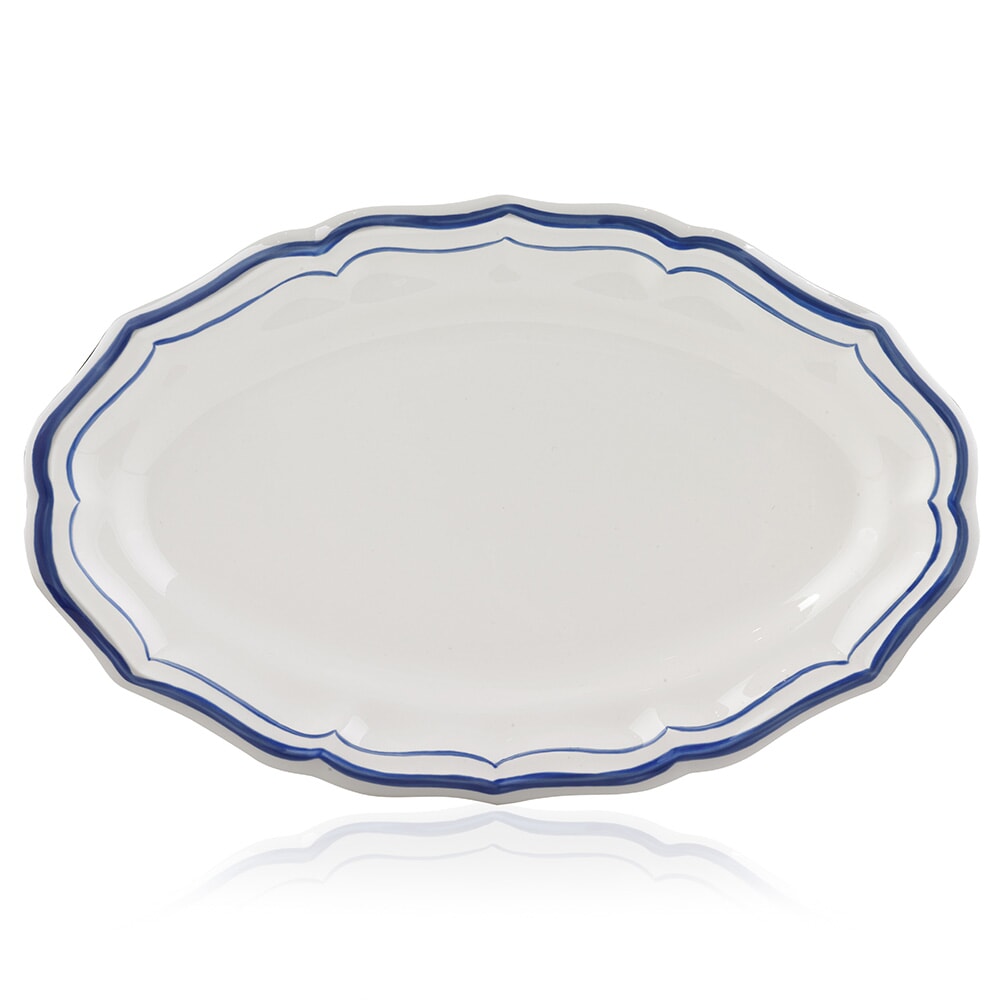 Gien Filet Indigo Oval Platter