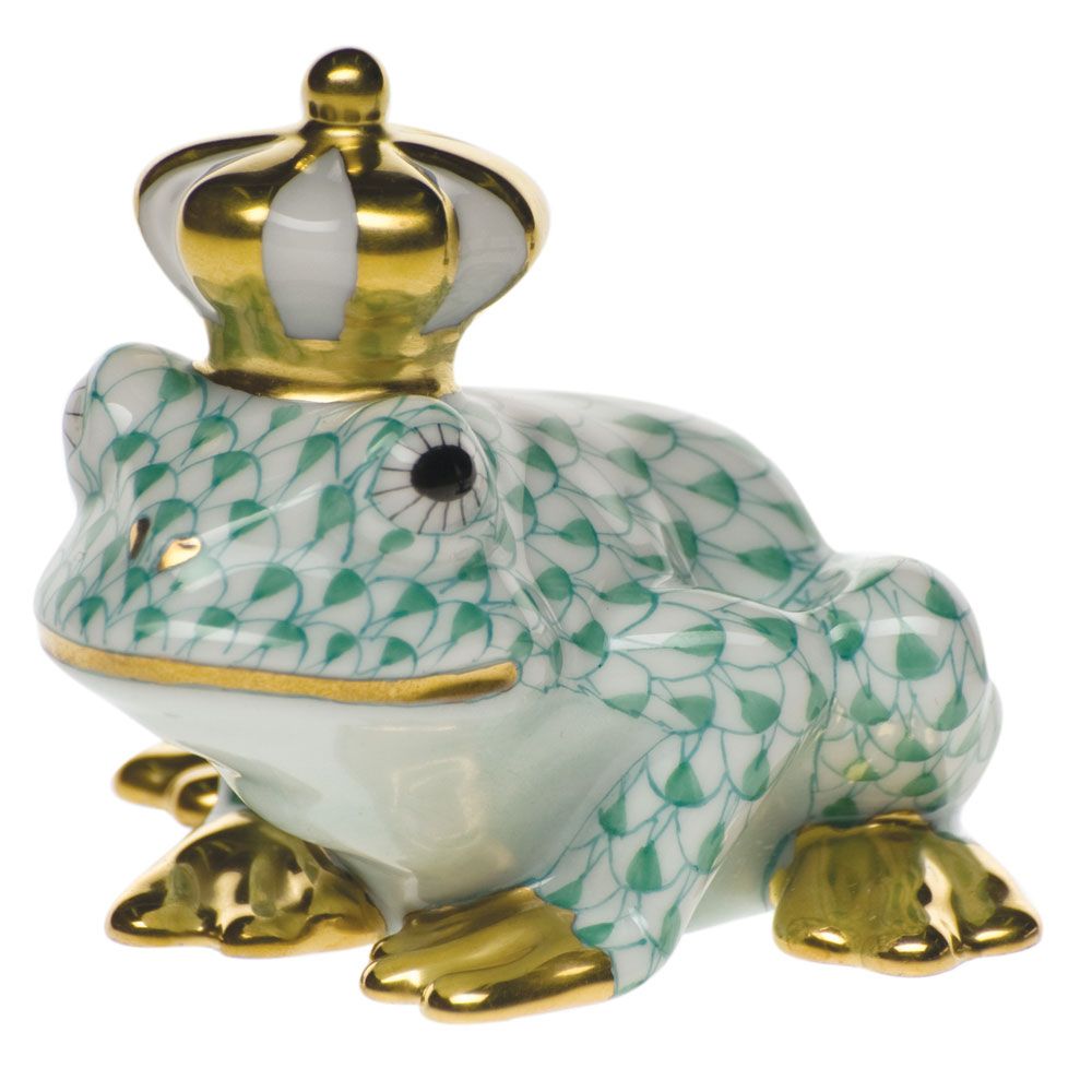 Herend Frog Prince, Green