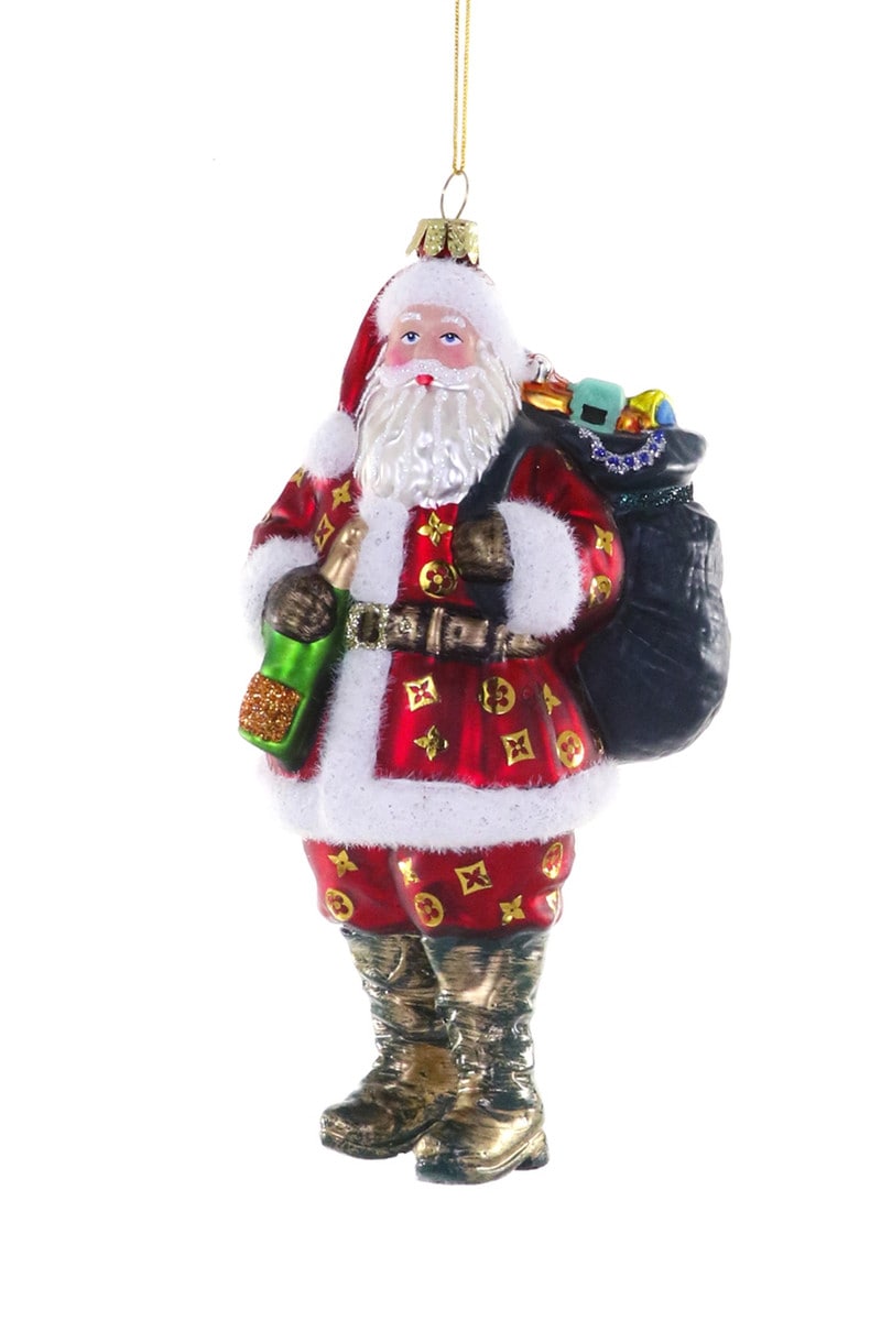 Luxe Santa Red Ornament