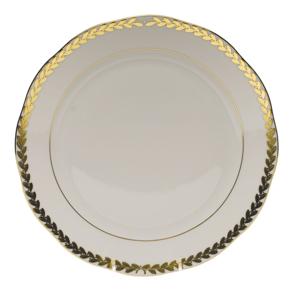 Herend Golden Laurel Dinner Plate with Monogram