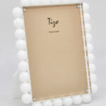 4x6 Lucite Frame w/Bubbles, White