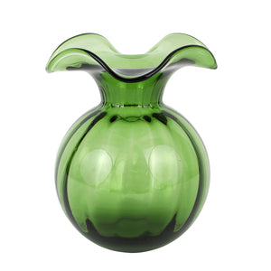Vietri Hibiscus Dark Green Medium Fluted Vase