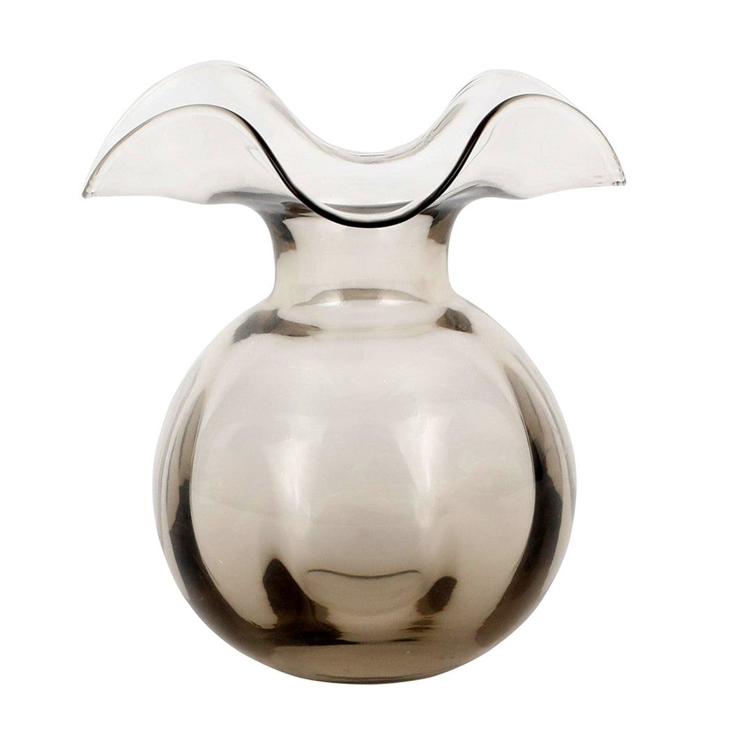 Vietri Hibiscus Gray Medium Fluted Vase