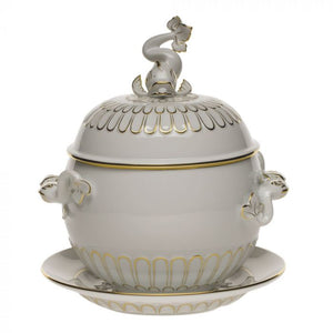 Herend Golden Edge Tureen & Platter