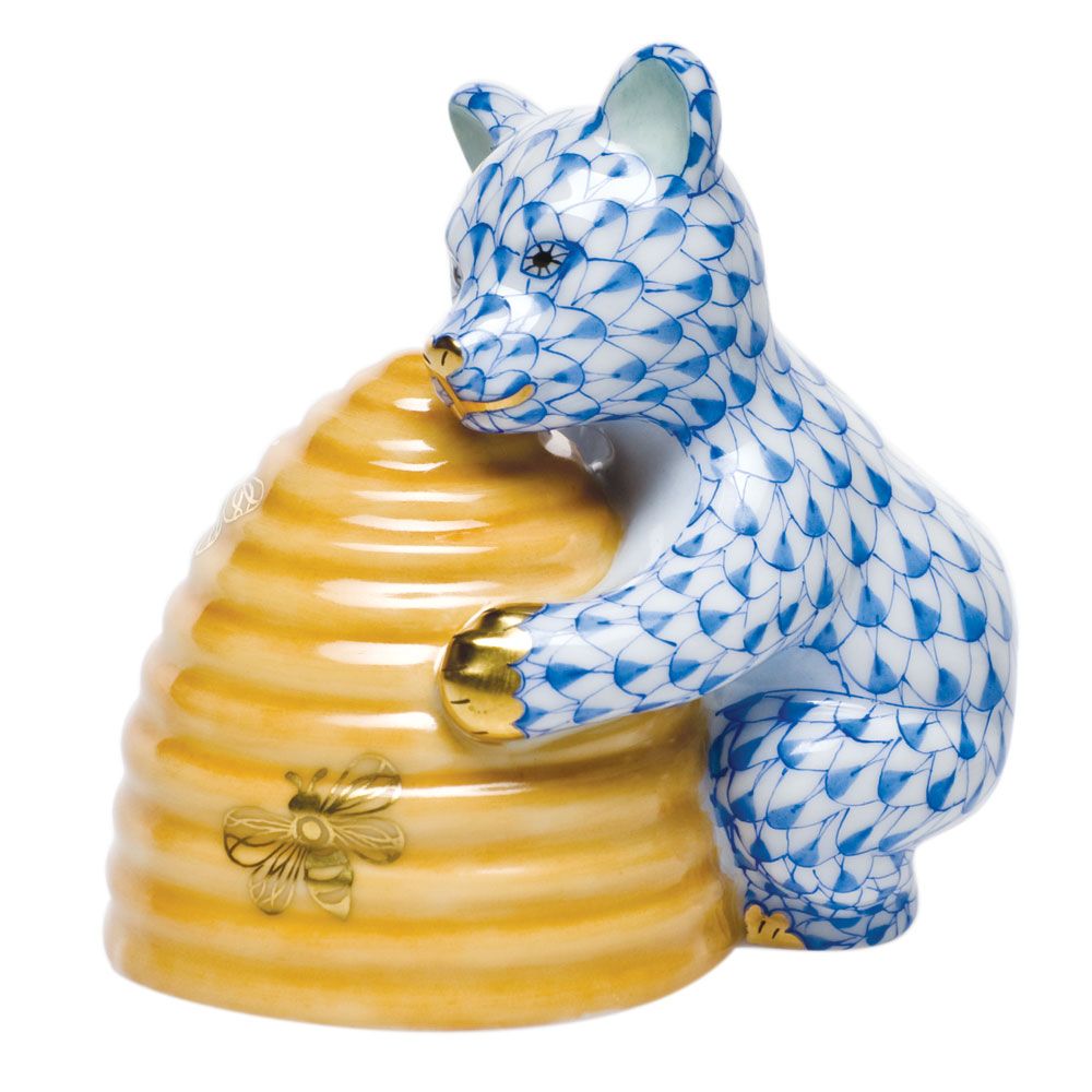 Herend Honey Bear, Blue