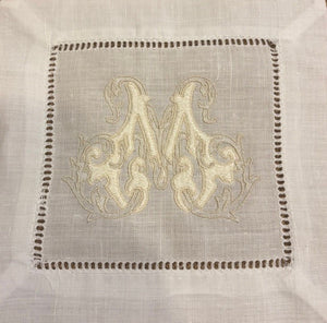 Hagler-Mauro Monogrammed Cocktail Napkins, Set of 6