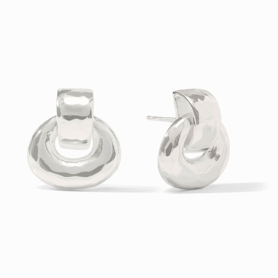 Avalon Demi Doorknocker Earring, Silver