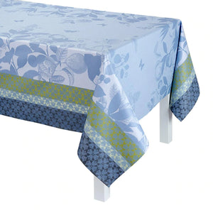 Coated tablecloth Arrière-pays Coated Cotton Blue