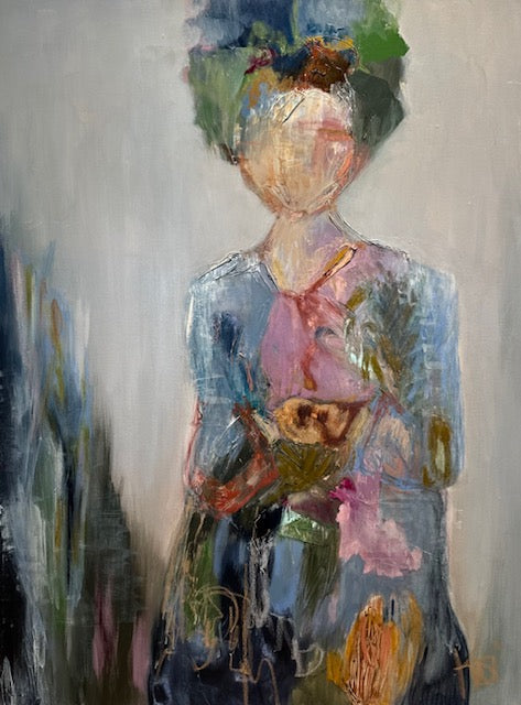 Lady with Bird 48x36