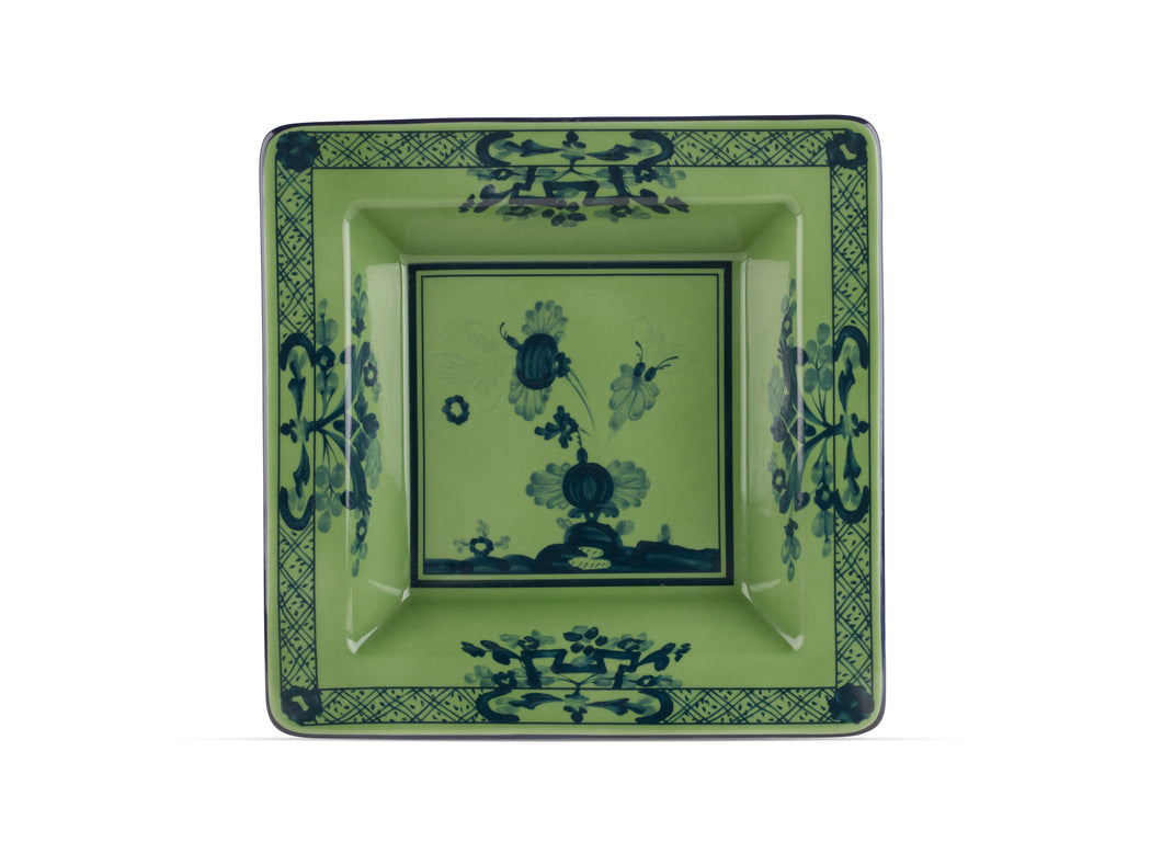 Ginori Oriente Square Change Tray, Malachite