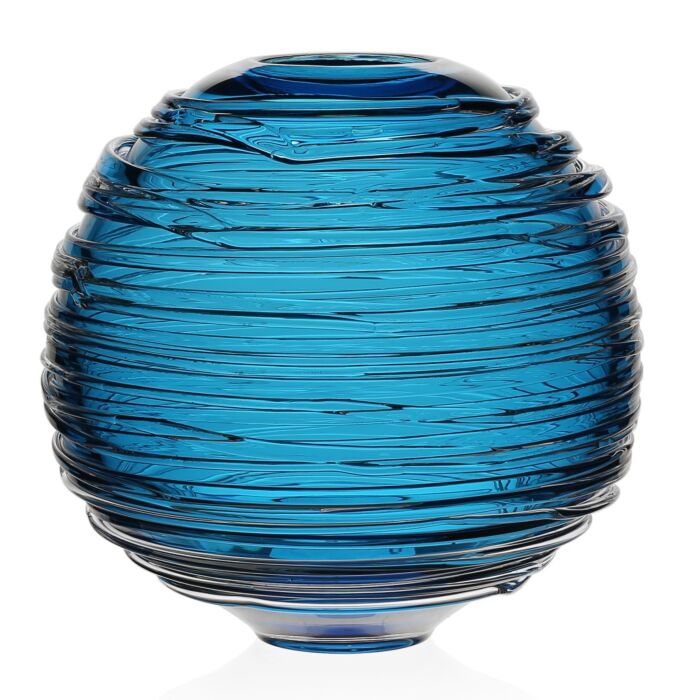 Miranda Globe Vase Aqua 9