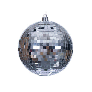 4" Silver Mirrored Ball Ornament
