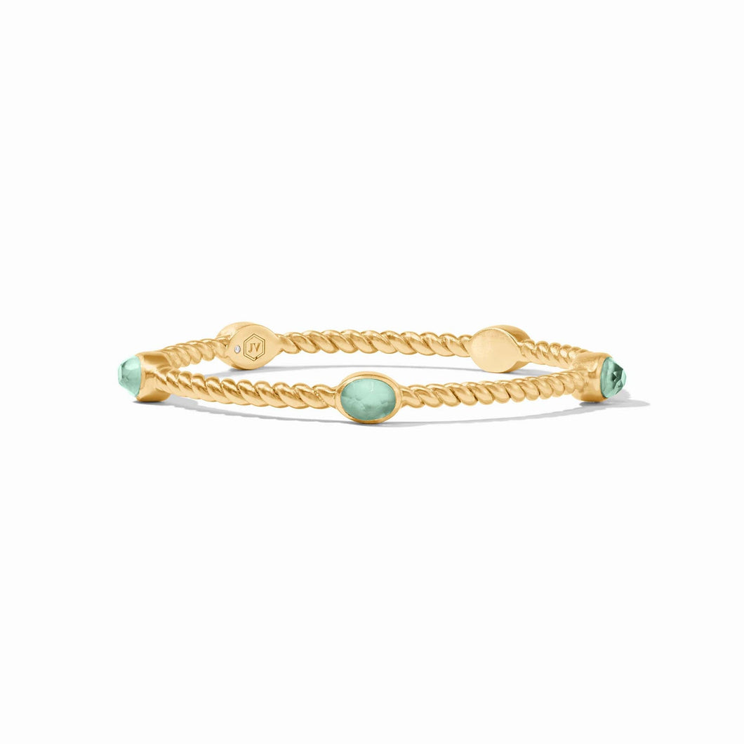 Nassau Stone Bangle- Aquamarine Blue, Small