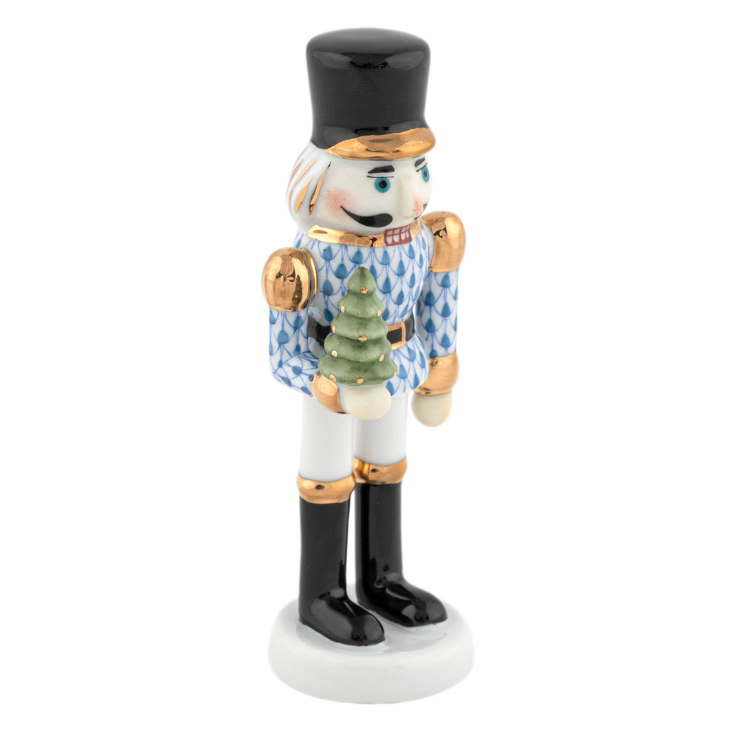 Herend Nutcracker with Christmas Tree, Blue