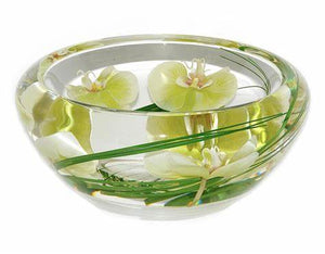 Green Phalaenopsis Flower Bowl, Medium