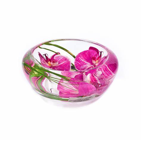 Fuchsia Phalaenopsis Flower Bowl, Small