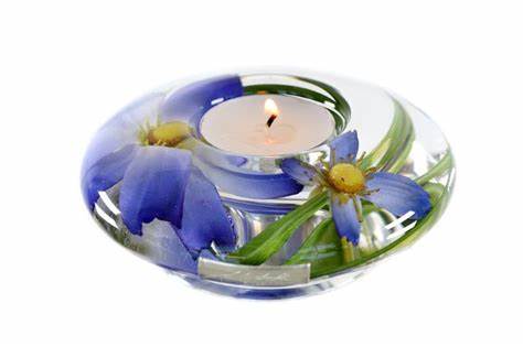 Light Blue Cosmos T-Light Disk