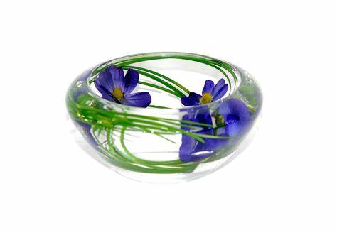 Blue/Cosmos Flower Bowl, Small