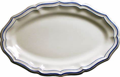 Gien Filet Cobalt Oval Platter