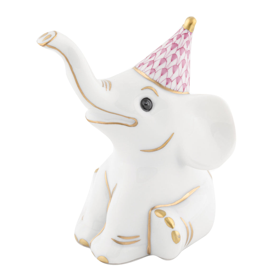 Herend Party Elephant, Raspberry