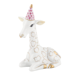 Herend Party Giraffe, Raspberry