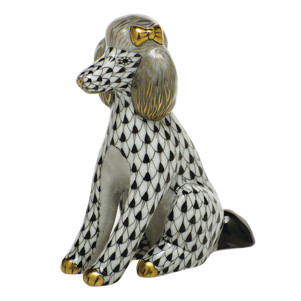 Herend Poodle, Black