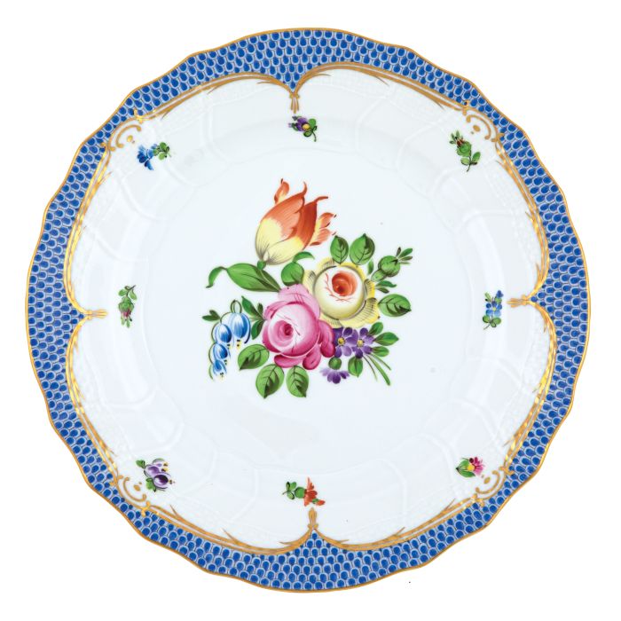 Herend Printemps Blue Dinner Plate, 1