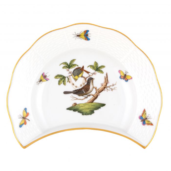 Herend Rothschild Bird Crescent Salad Plate