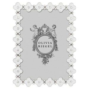 Olivia Riegel White Enamel Clover Frame 5x7