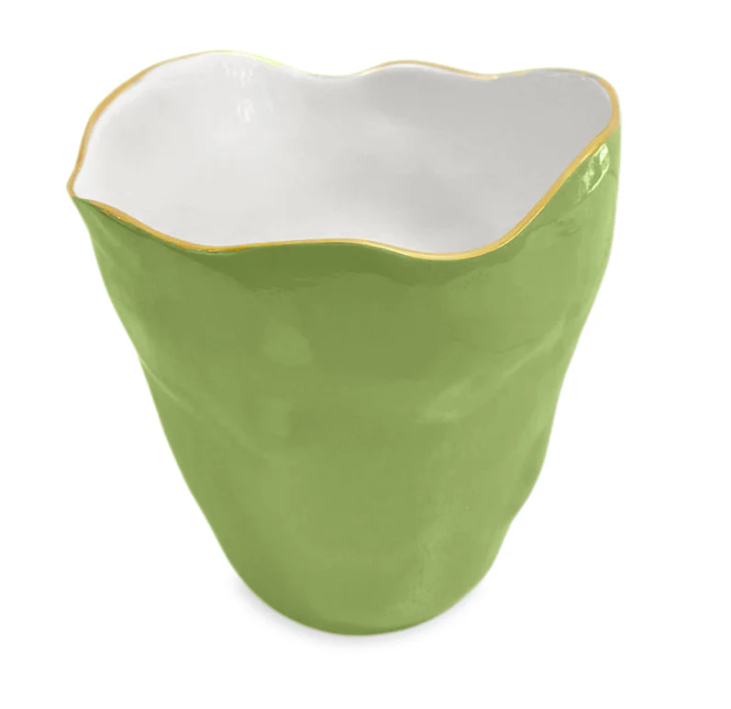Encanto Onyx Ice Bucket, Leaf Green & White