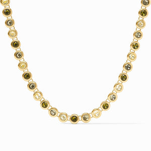 Rainbow Tennis Necklace, Shades of Jade