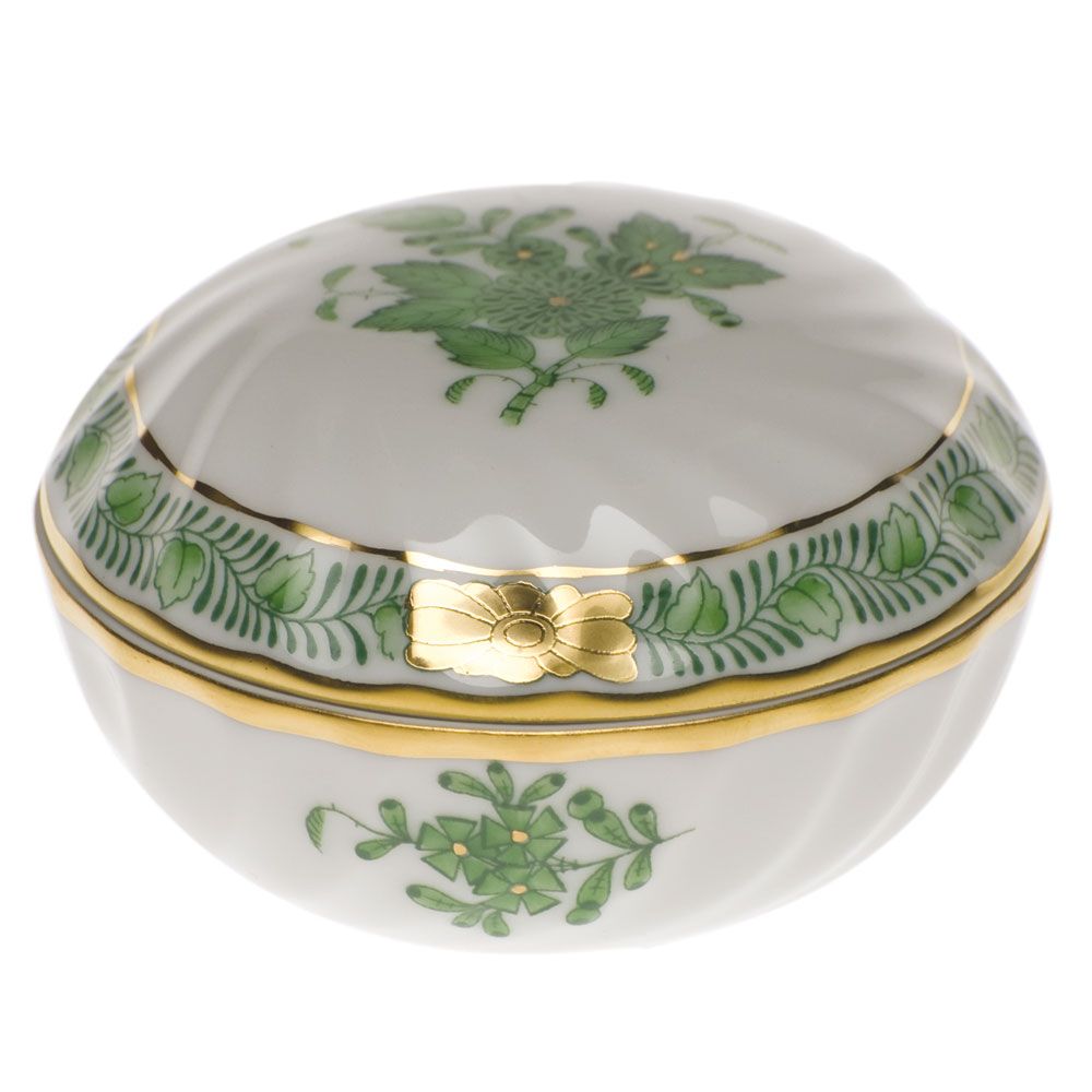 Herend Ring Box, Green